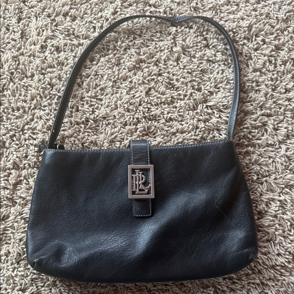 Ralph Lauren Black Leather Shoulder Bag